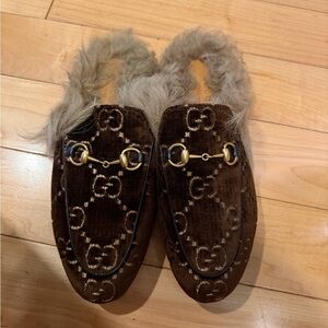 new authentic gucci fur mules